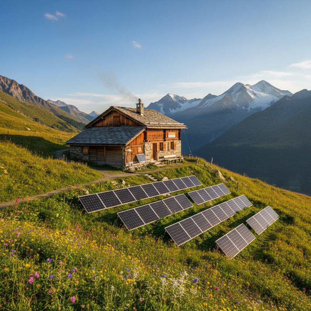 Solaranlage auf Schweizer Einfamilienhaus